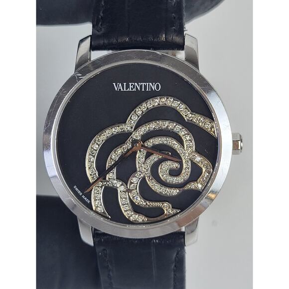 Valentino Rose Watch For Women Black 36mm - Picture 1 of 12